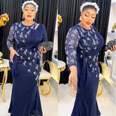 Elegant Plus Size African Evening Gowns Long Dresses for Weddings and Parties Clothing Details - Flexi Africa